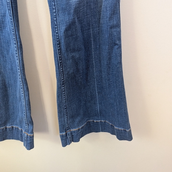 Abercrombie & Fitch Wide Leg Flare Trouser Jean High Rise 00R - Picture 3 of 10